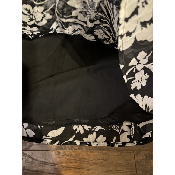 NWT Zara Floral Print Mini Dress with Ruffles in Black/White Monochrome Women S - Picture 3 of 11